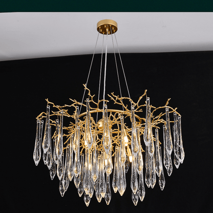Agnes Round Branch Crystal Chandelier - Zelno Lighting