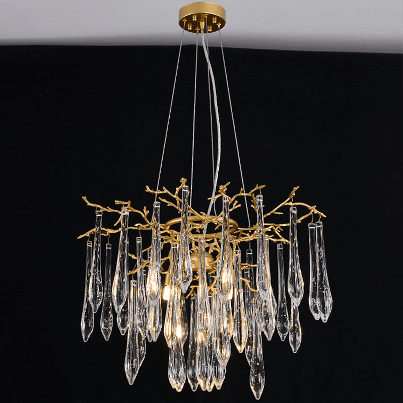 Agnes Round Branch Crystal Chandelier - Zelno Lighting