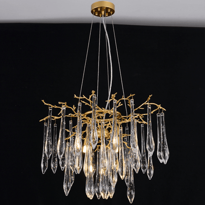 Agnes Round Branch Crystal Chandelier - Zelno Lighting