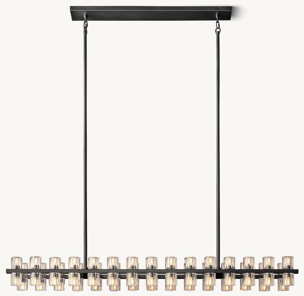 Akachon Rectangular Chandelier 54" - Zelno Lighting