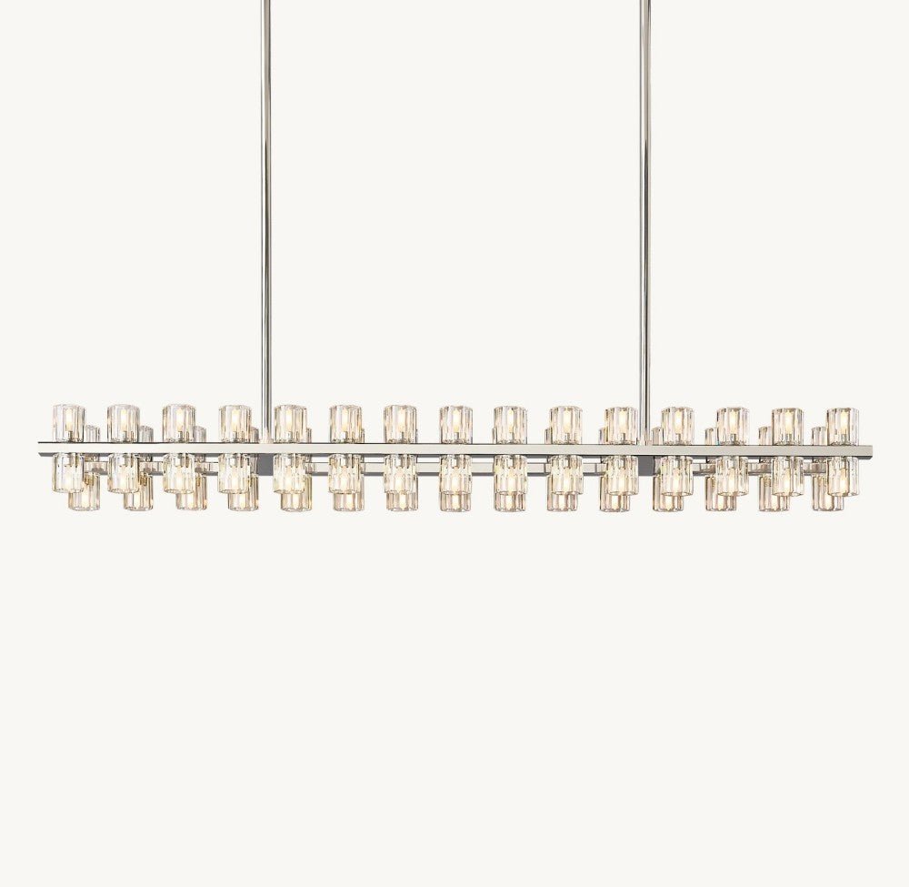 Akachon Rectangular Chandelier 54" - Zelno Lighting