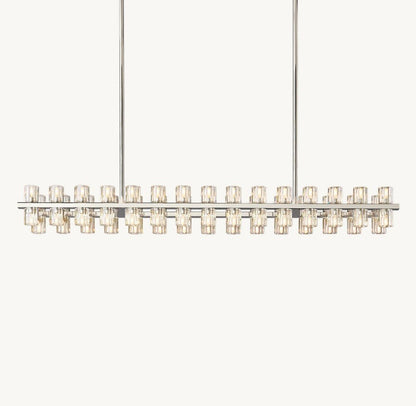Akachon Rectangular Chandelier 54" - Zelno Lighting