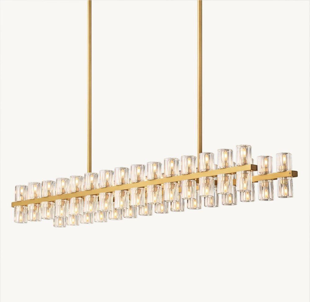 Akachon Rectangular Chandelier 54" - Zelno Lighting