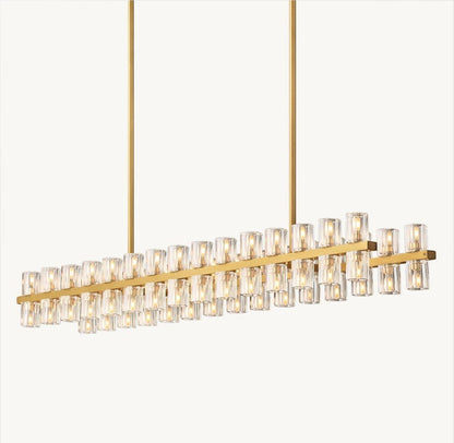 Akachon Rectangular Chandelier 54" - Zelno Lighting