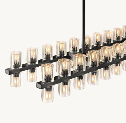 Akachon Rectangular Chandelier 54" - Zelno Lighting