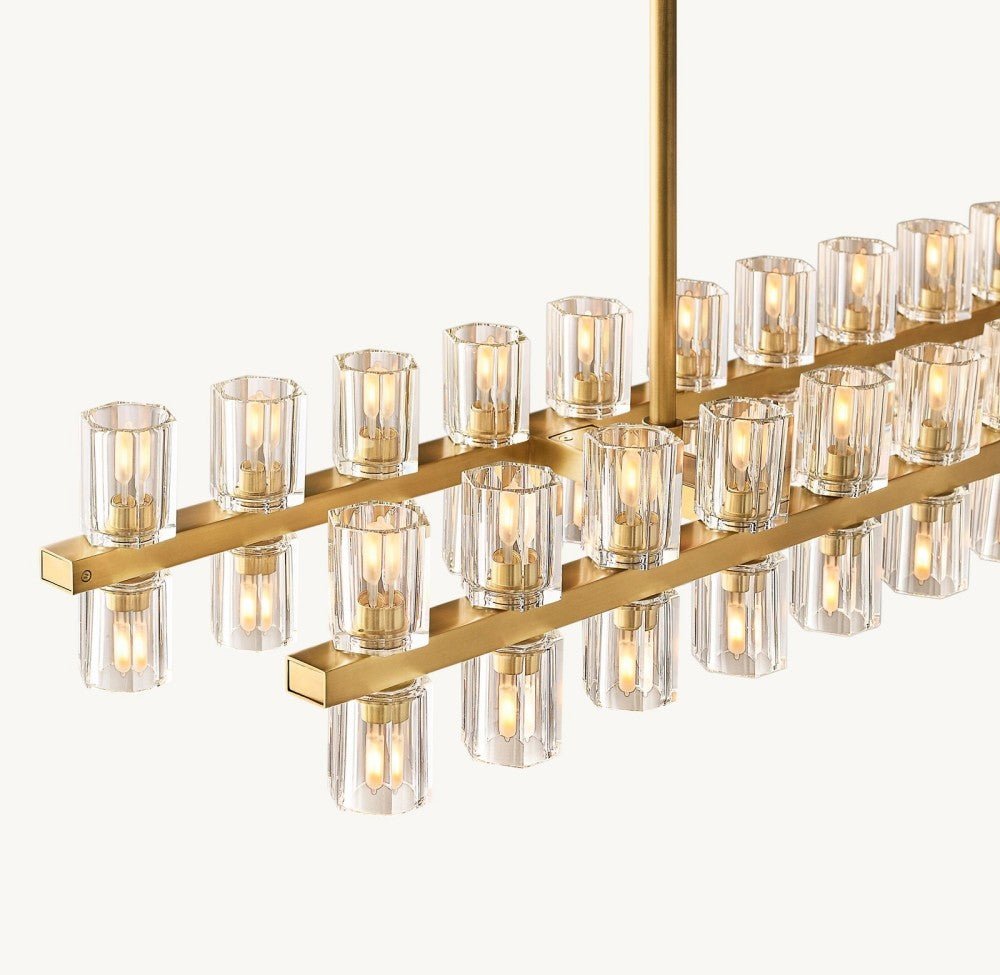 Akachon Rectangular Chandelier 54" - Zelno Lighting