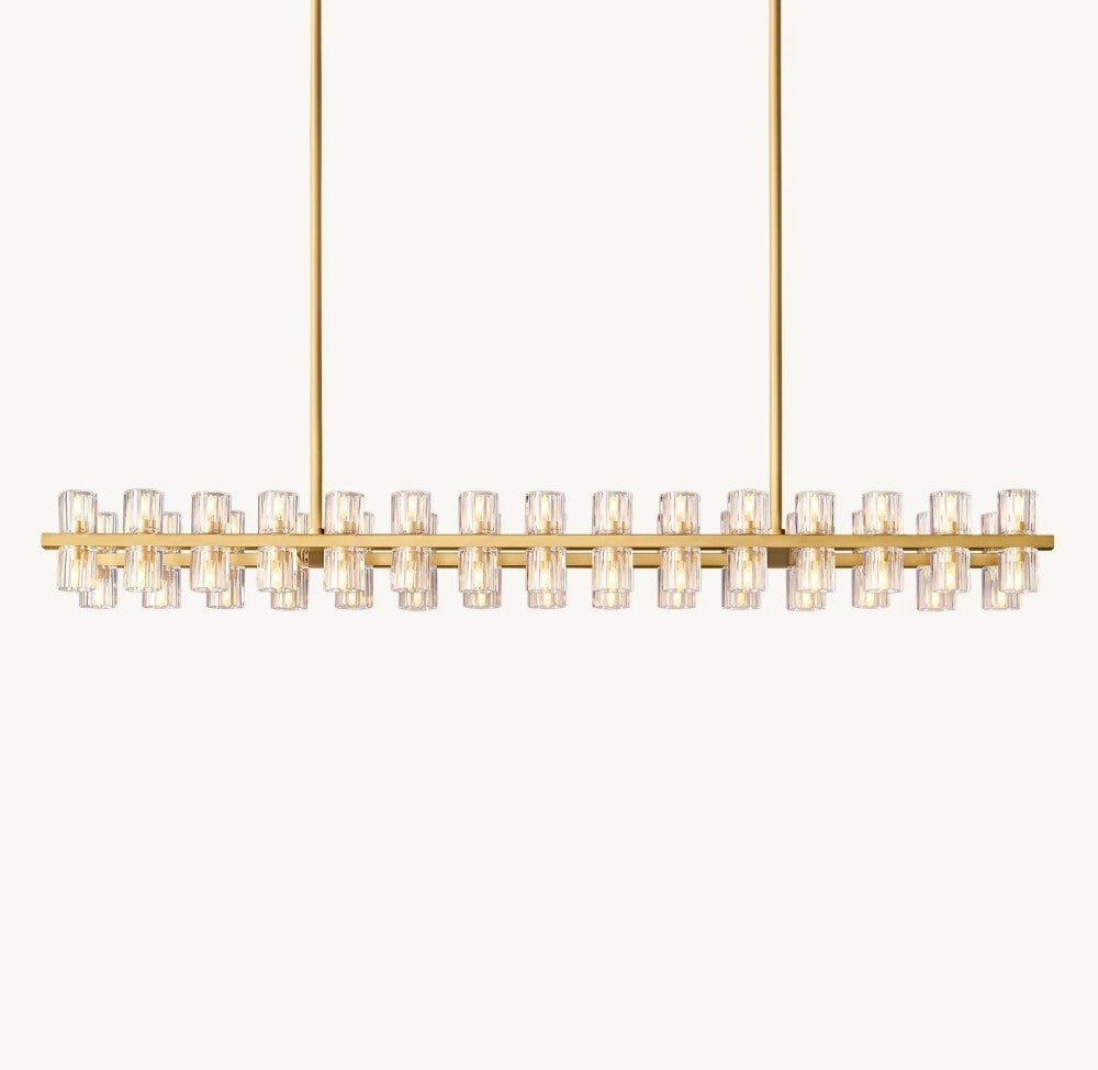Akachon Rectangular Chandelier 54" - Zelno Lighting