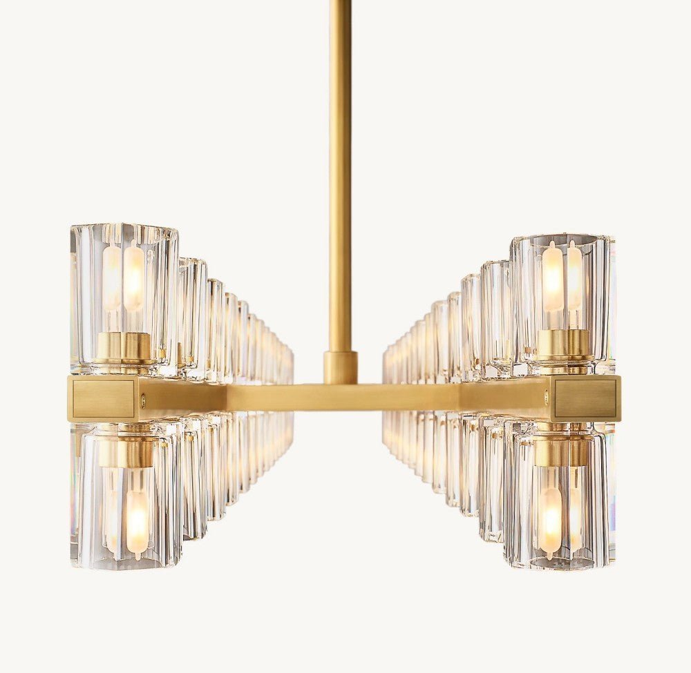 Akachon Rectangular Chandelier 54" - Zelno Lighting