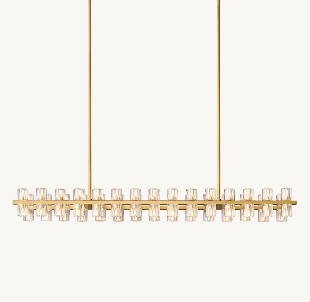 Akachon Rectangular Chandelier 54" - Zelno Lighting