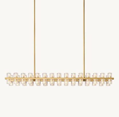 Akachon Rectangular Chandelier 54" - Zelno Lighting