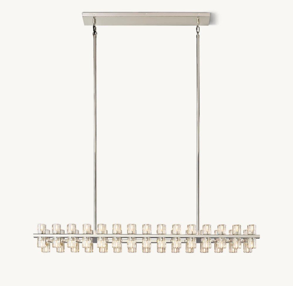 Akachon Rectangular Chandelier 54" - Zelno Lighting