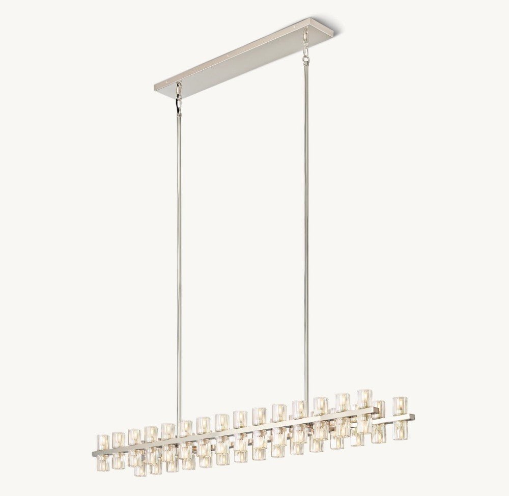 Akachon Rectangular Chandelier 54" - Zelno Lighting