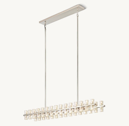 Akachon Rectangular Chandelier 54" - Zelno Lighting