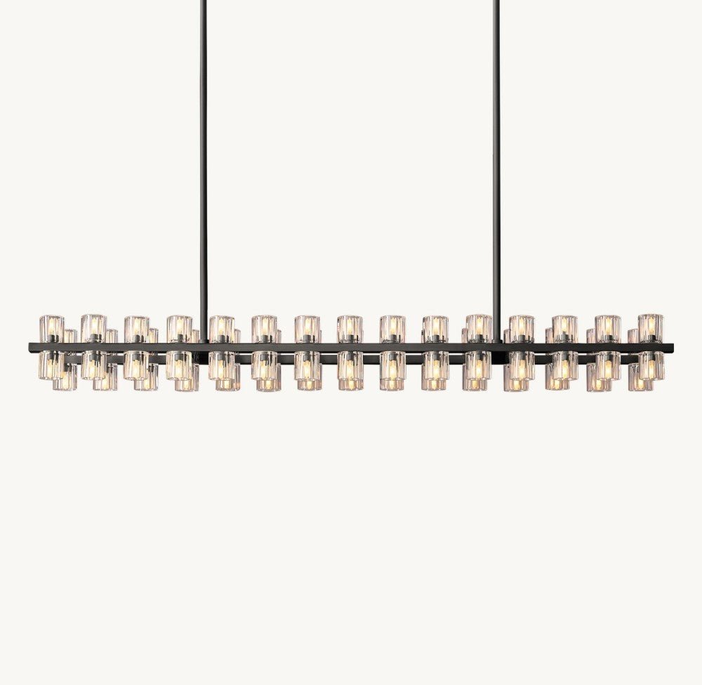 Akachon Rectangular Chandelier 54" - Zelno Lighting
