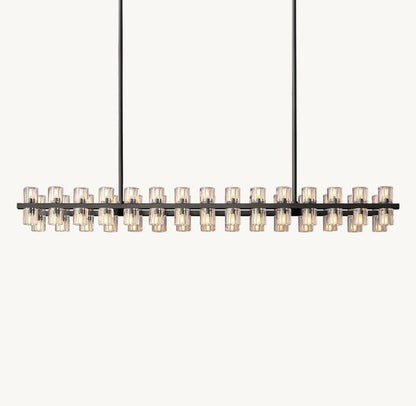 Akachon Rectangular Chandelier 54" - Zelno Lighting