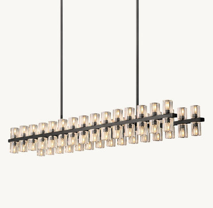 Akachon Rectangular Chandelier 54" - Zelno Lighting