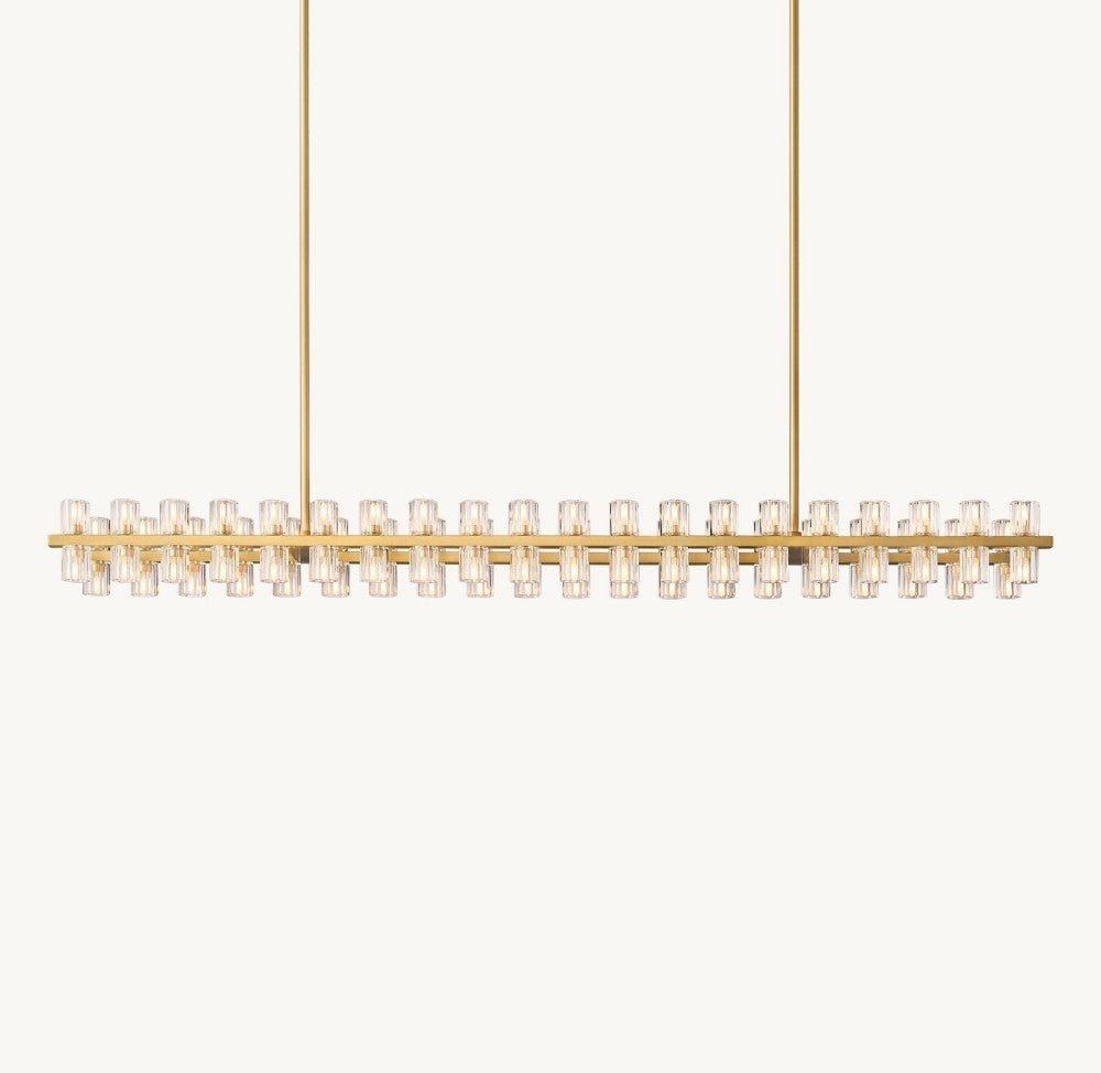 Akachon Rectangular Chandelier 72" - Zelno Lighting