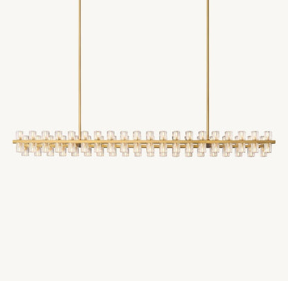 Akachon Rectangular Chandelier 72" - Zelno Lighting