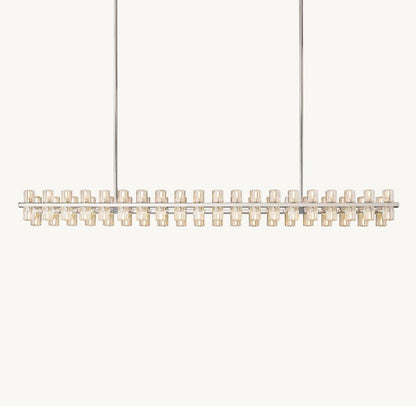 Akachon Rectangular Chandelier 72" - Zelno Lighting