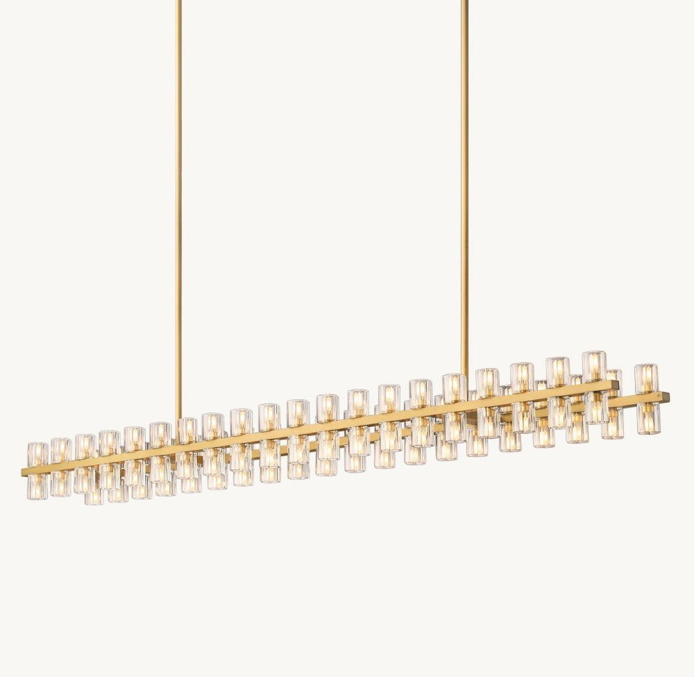 Akachon Rectangular Chandelier 72" - Zelno Lighting