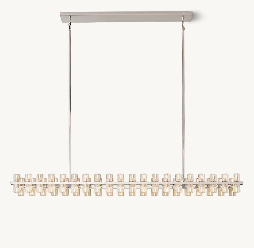 Akachon Rectangular Chandelier 72" - Zelno Lighting