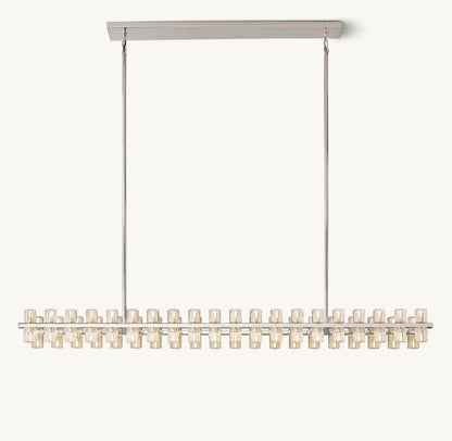 Akachon Rectangular Chandelier 72" - Zelno Lighting