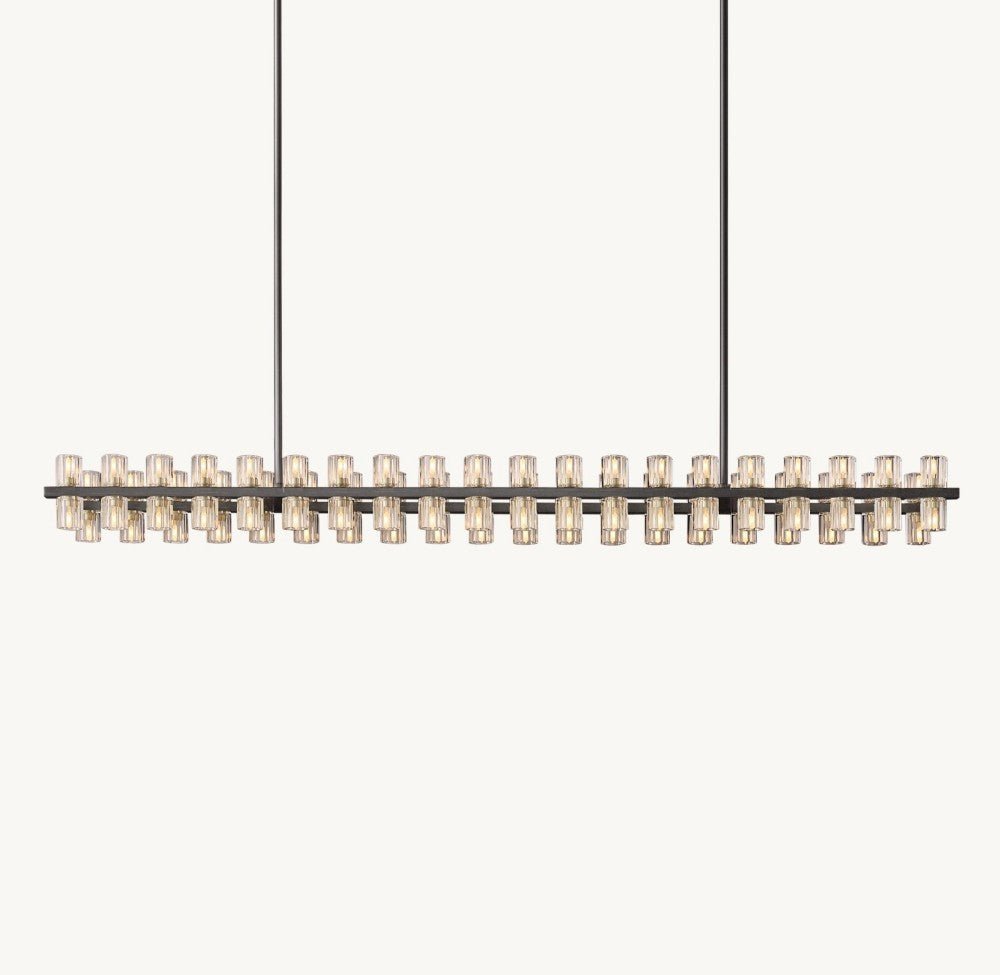 Akachon Rectangular Chandelier 72" - Zelno Lighting