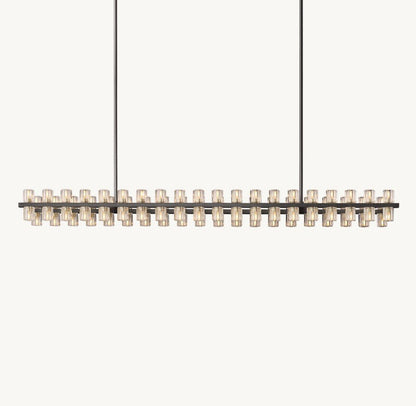 Akachon Rectangular Chandelier 72" - Zelno Lighting
