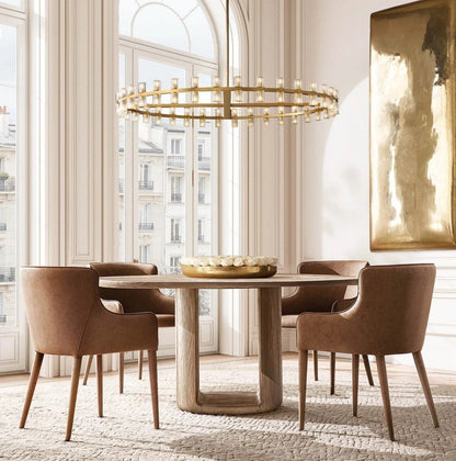 Akachon Round Chandelier 60" - Zelno Lighting