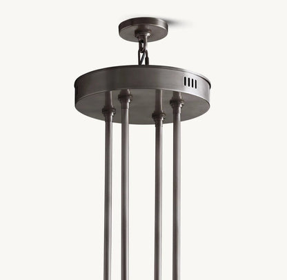 Akachon Round Two-Tier Chandelier 60" - Zelno Lighting