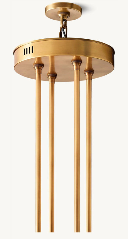 Akachon Round Two-Tier Chandelier 60" - Zelno Lighting