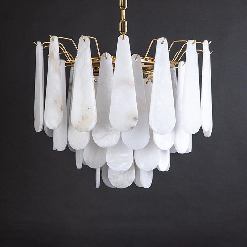 Alabaster Anne Foyer Art Chandelier - Zelno Lighting