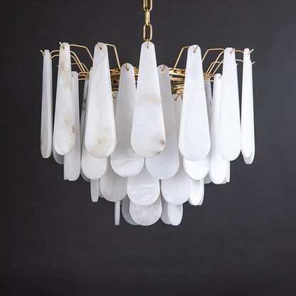 Alabaster Anne Foyer Art Chandelier - Zelno Lighting