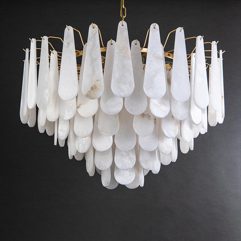 Alabaster Anne Foyer Art Chandelier - Zelno Lighting