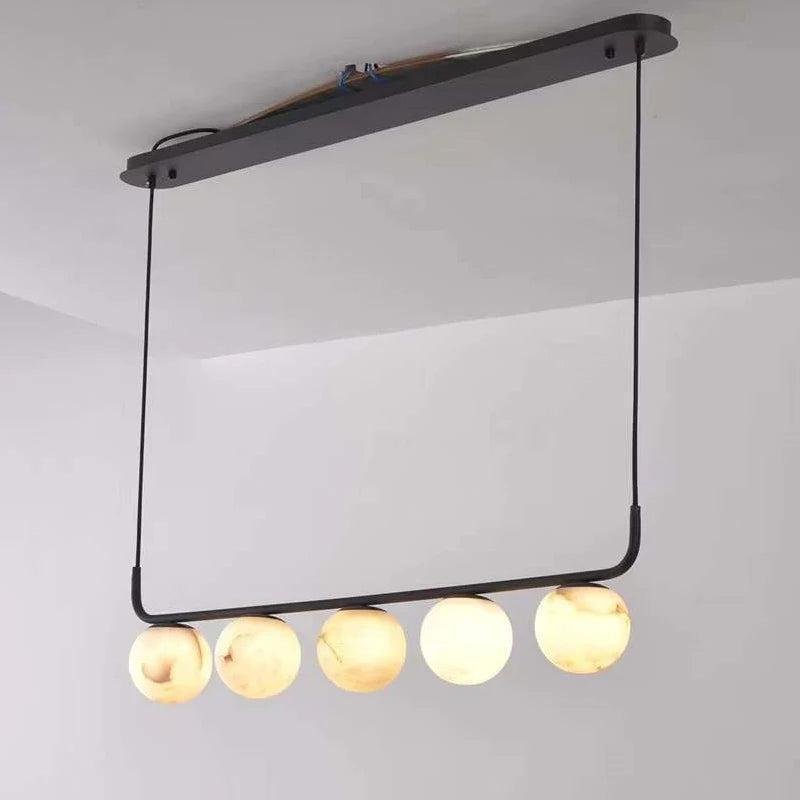 Alabaster Anne Island Chandelier 5 Lights - Zelno Lighting