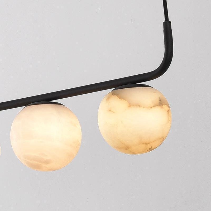 Alabaster Anne Island Chandelier 5 Lights - Zelno Lighting