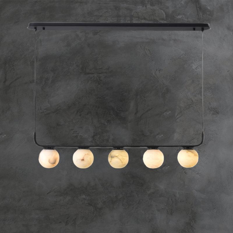 Alabaster Anne Island Chandelier 5 Lights - Zelno Lighting