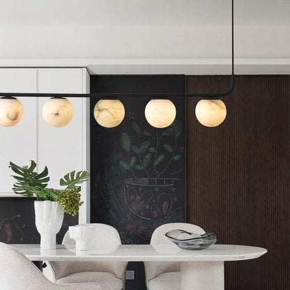Alabaster Anne Island Chandelier 5 Lights - Zelno Lighting