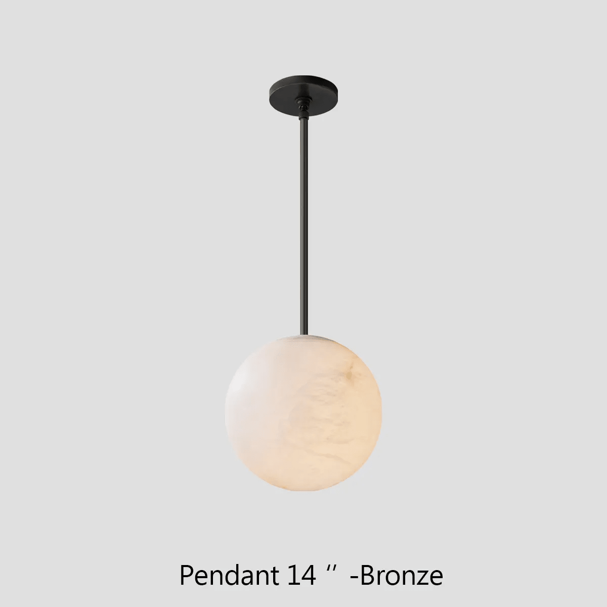 Alabaster Ball Modern Pendant Light - Zelno