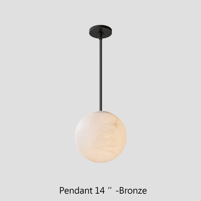 Alabaster Ball Modern Pendant Light - Zelno