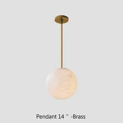 Alabaster Ball Modern Pendant Light - Zelno