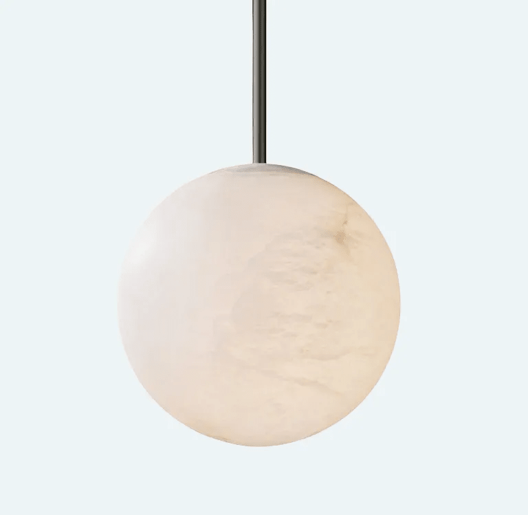 Alabaster Ball Modern Pendant Light - Zelno