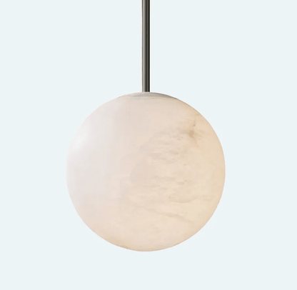 Alabaster Ball Modern Pendant Light - Zelno