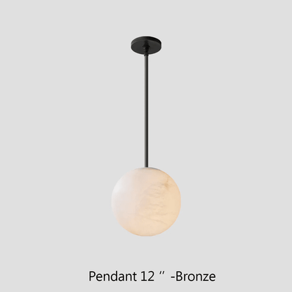 Alabaster Ball Modern Pendant Light - Zelno