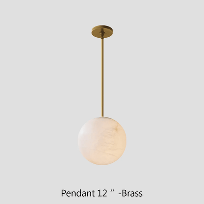 Alabaster Ball Modern Pendant Light - Zelno