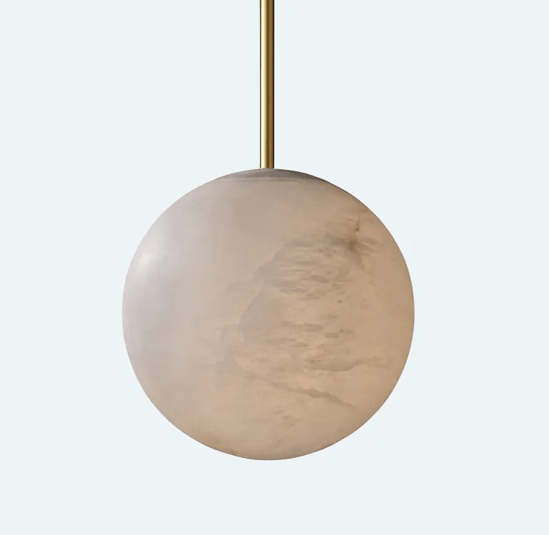 Alabaster Ball Modern Pendant Light - Zelno