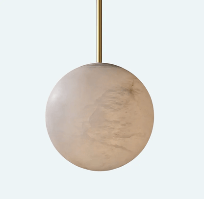 Alabaster Ball Modern Pendant Light - Zelno