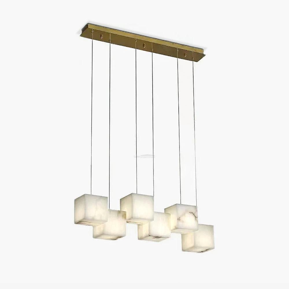 Alabaster Box Linear Chandelier - Zelno Lighting