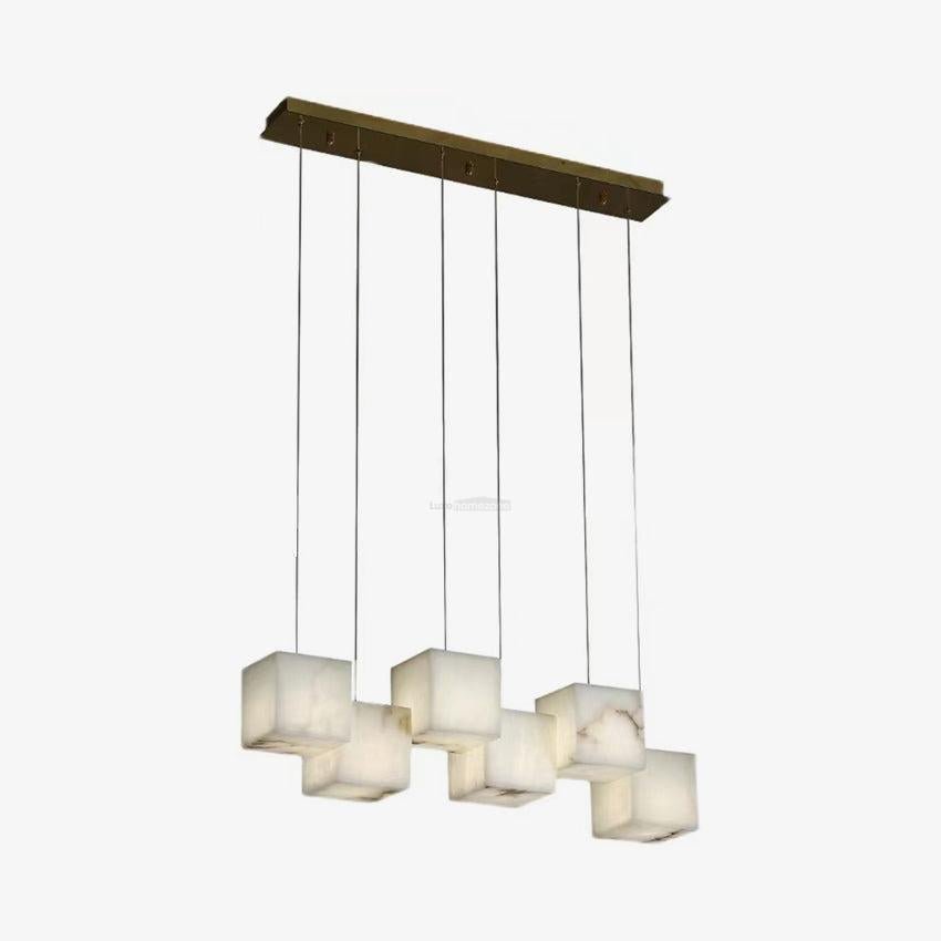 Alabaster Box Linear Chandelier - Zelno Lighting