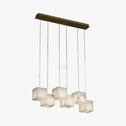 Alabaster Box Linear Chandelier - Zelno Lighting